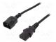 AK-440201-018-S - Cable, IEC C13 female,IEC C14 male, 1.8m, black, 10A, 250V