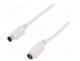 Cable, Mini DIN socket 6pin,Mini-DIN plug 6pin, 2m, beige