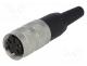 Connector  M16, plug, female, soldering, for cable, PIN  5, 5A, 300V