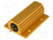 Power resistor - Resistor  wire-wound, with heatsink, screw, 1, 100W, 5%, 50ppm/C