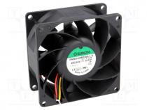 Fan DC - Fan  DC, axial, 24VDC, 80x80x38mm, 143m3/h, 55.2dBA, ball bearing