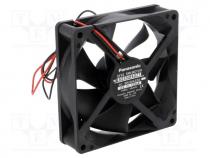 Fan  DC, axial, 12VDC, 92x92x25mm, 58.8m3/h, 22dBA, ball bearing