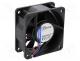 612NLE - Fan  DC, axial, 12VDC, 60x60x25mm, 21m3/h, 16dBA, ball bearing