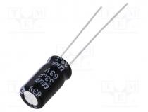 PF1J330MNN6311U - Capacitor  electrolytic, THT, 33uF, 63VDC, Ø6.3x11mm, Pitch  2.5mm