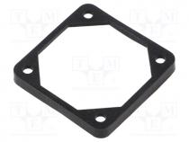 FGA-50 - Mounting gasket, Ømount.hole  4.5mm, black, Shore hardness  40