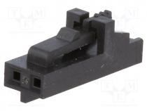 Connector - Plug, wire-wire/PCB, female, SL, 2.54mm, PIN  2, w/o contacts