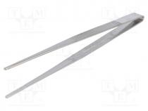 Tweezers, 180mm, Blades  straight, Blade tip shape  rounded