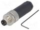Connector  M8, male, PIN  3, straight, unshielded, for cable, plug