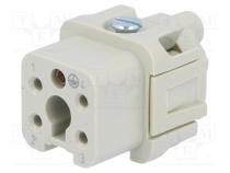 HTS-1-1103403-1 - Connector  HDC, female, HTS HA, PIN  5, 4+PE, size 1, 10A, 250V