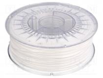 Filament  PET-G, Ø  1.75mm, white, 220....250C, 1kg