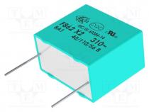 F862DP824K310ZLH0J - Capacitor  polypropylene, X2, 820nF, 22.5mm, 10%, 26x11x20mm