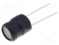 Inductor - Inductor  wire, THT, 220uH, Ioper  1.7A, 400m, 10%, Ø9.5x13.5mm