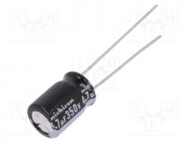 Capacitor  electrolytic, THT, 4.7uF, 350VDC, Ø8x11.5mm, 20%, 1000h