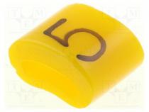 MZ-0/5 - Markers for cables and wires, Label symbol  5, 1.1....2.5mm, H  3mm