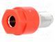 PJ3230-R - Socket, 4mm banana, 36A, 60VDC, Cutout  Ø8mm, red, nickel plated