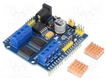 DC-motor driver, L293D, PWM,TTL, 600mA, 1.25....6.45V, Channels  4
