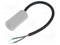 Capacitor  motors, run, 5uF, 450V, Ø30x53mm, -25....70C, 10%, 10000h
