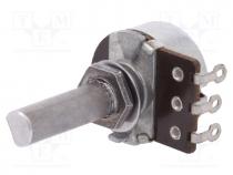 PR185-10K-A25-P5 - Potentiometer  shaft, 10k, 200mW, 20%, 6mm, mono, carbon