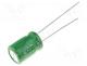 Supercapacitor - Supercapacitor, THT, 1F, 2.7VDC, 20%, Body dim  Ø8x12mm, Ifsm  1.4A