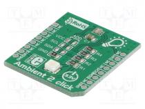 Click board, lighting sensor, I2C, OPT3001, 3.3VDC