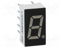 LSD030BUE-10A - Display  LED, 7-segment, 8mm, 0.3", No.char  1, red, 6.5mcd, anode