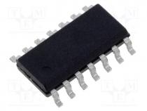 IC  operational amplifier, 70....130kHz, Channels  4, SO14