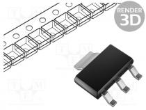 Voltage Regulators - IC  voltage regulator, LDO,linear,fixed, 3.3V, 1A, SOT223, SMD