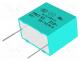 Capacitor  polypropylene, X2, 1uF, 27.5mm, 10%, 31.5x11x20mm