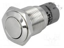 Button - Switch  vandal resistant, Pos  2, SPDT, 0.5A/220VAC, 1A/24VDC, IP67