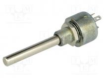 Resistor Variable - Potentiometer  shaft, single turn, 4.7k, 3W, 20%, 6mm, linear