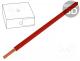  - Wire, H05V-K, stranded, Cu, 1mm2, red, PVC, 300/500V, Class  5