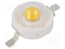 Power LED, white warm, 130, 350mA, Pmax  1W, 110÷120lm, CRImin  70