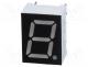 Display  LED, 7-segment, 9.9mm, 0.39", No.char  1, red, 40mcd, anode