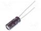 UPV1A820MFD - Capacitor  electrolytic, low impedance, THT, 82uF, 10VDC, Ø5x11mm