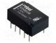   - Relay  electromagnetic, DPDT, Ucoil  5VDC, 0.5A/125VAC, 2A/30VDC