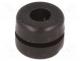 HV1212 - Grommet, Ømount.hole  6mm, Øhole  4mm, PVC, black, -30÷60C, UL94