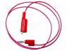 Multimeter accessories - Test lead, 5A, 4mm straight banana plug-crocodile clip, red
