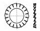 B3/BN781 - Washer, externally serrated, M3, D=6mm, h=0.4mm, spring steel