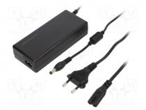 power supplies - Power supply  switched-mode, 12VDC, 7A, Out  5,5/2,1, 84W, desktop