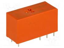 Relays PCB - Relay  electromagnetic, DPDT, Ucoil  12VDC, 8A/250VAC, 8A/30VDC, 8A