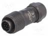  Connector - ST12, plug, male, PIN  9, IP67, 5÷8mm, 3A, soldering, for cable, 125V