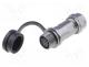  Connector - ST12, plug, female, PIN  9, IP67, 5÷8mm, 3A, soldering, for cable