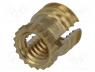 B3/BN1046 - Threaded insert, brass, without coating, M3, BN  1046, L  4.72mm