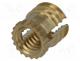 B3/BN1046 - Threaded insert, brass, without coating, M3, BN  1046, L  4.72mm