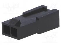 Connector - Plug, wire-wire, male, Micro-Fit 3.0, 3mm, PIN  2, w/o contacts