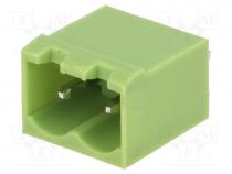 TBG-5-PW-2P-GN - Pluggable terminal block, Contacts ph  5.08mm, ways  2, straight