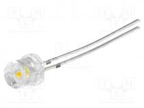 LED - LED, 5mm, white warm, 100÷140mcd, 120, 20mA, 2.9÷3.6V