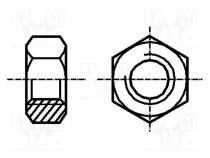   - Nut, hexagonal, M2,5, 0.45, steel, Plating  zinc, H  2mm, 5mm, BN  109