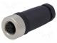 Connector - Plug, M12, PIN  8, female, A code-DeviceNet / CANopen, for cable