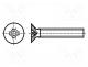 Screw - Screw, M3x10, Head  countersunk, Phillips, PH1, steel, zinc